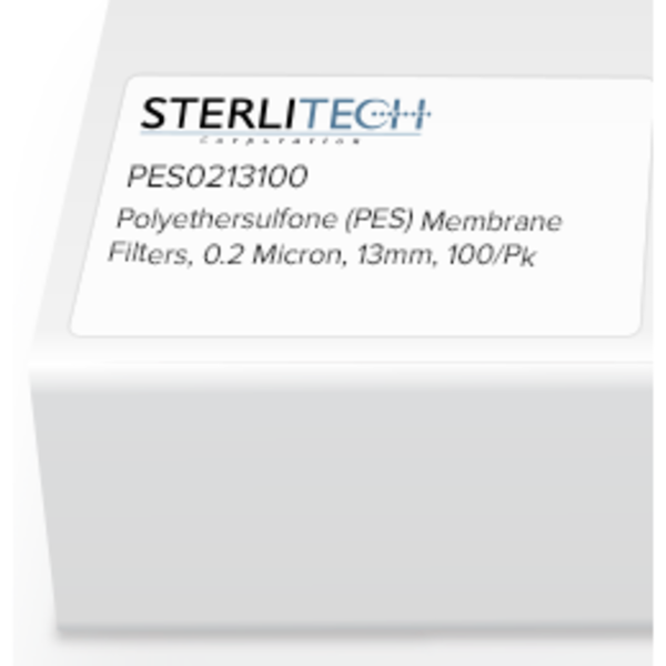 Sterlitech Polyethersulfone (PES) Membrane Filters, 0.2 Micron, 13mm, PK100 PES0213100